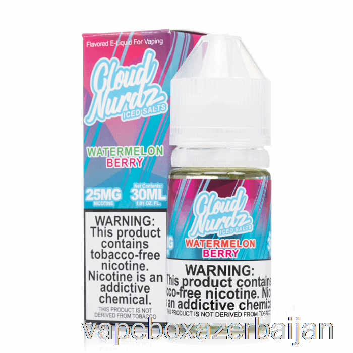 Vape Smoke ICED Watermelon Berry - Cloud Nurdz Salts - 30mL 25mg